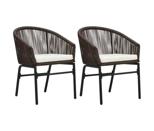 Dārza Krēsli, 2 Gab., Brūna Pe Rotangpalma Vidaxl