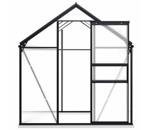 Šiltnamis Su Pagrindo Rėmu, Antracito, Aliuminis, 3,61M²