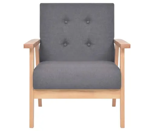 3-Osaline Diivanikomplekt, Kangast, Tumehall