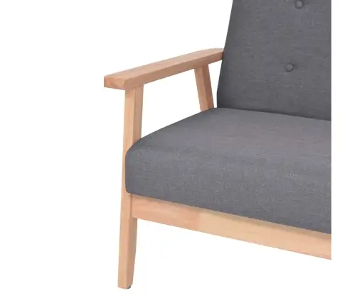 3-Osaline Diivanikomplekt, Kangast, Tumehall