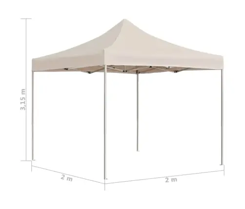 Išskleidžiama Proginė Palapinė, Kreminė, 2X2M, Aliuminis