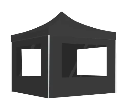 Saliekama Nojume Ar Sienām, Pelēka, 2X2 M, Alumīnijs Vidaxl