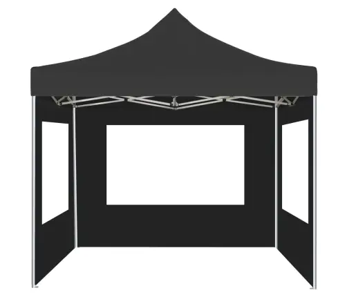 Saliekama Nojume Ar Sienām, Pelēka, 2X2 M, Alumīnijs Vidaxl