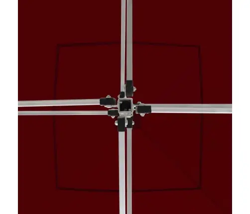 Kokkupandav Peotelk Seintega, Alumiinium, 2 X 2 M Bordoopunane