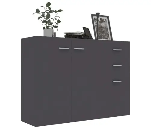 Šoninė Spintelė, Pilkos Spalvos, 105X30X75cm Apdirbta Mediena