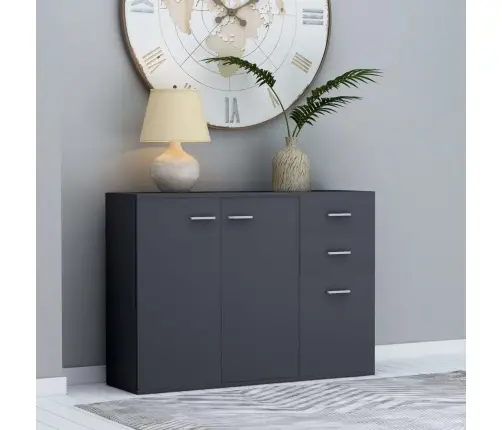 Šoninė Spintelė, Pilkos Spalvos, 105X30X75cm Apdirbta Mediena