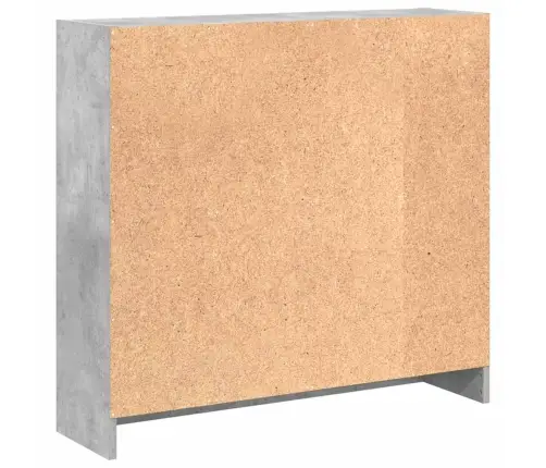 Grāmatplaukts, Betona Pelēks, 80X24X75 Cm, Inženierijas Koks Vidaxl