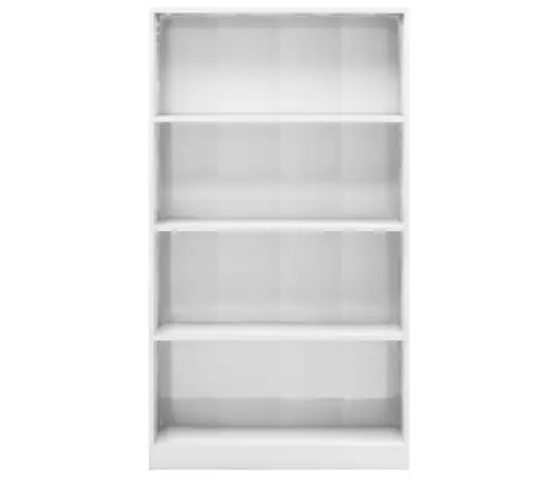 4-Līmeņu Grāmatu Plaukts, Balts, 80X24X142Cm, Inženierijas Koks Vidaxl