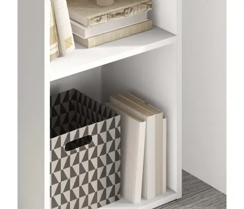 Raamaturiiul, Valge, 40X30X76,5 cm Tehispuit