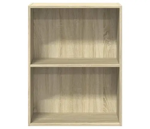 2-Līmeņu Grāmatu Plaukts, Ozolkoka Krāsa, 60X30X76,5 Cm Vidaxl