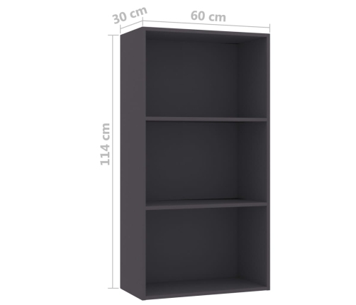 3-Korruseline Raamaturiiul Hall 60X30X114 Cm Tehispuit