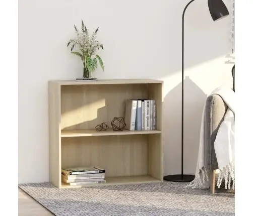 Spintelė Knygoms, 2 Lentynos, Ąžuolo, 80X30X76,5cm Mediena