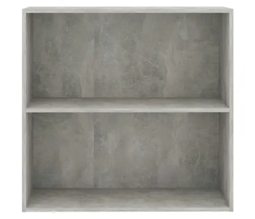 2-Līmeņu Grāmatu Plaukts, Pelēks 80X30X76,5Cm Inženierijas Koks Vidaxl