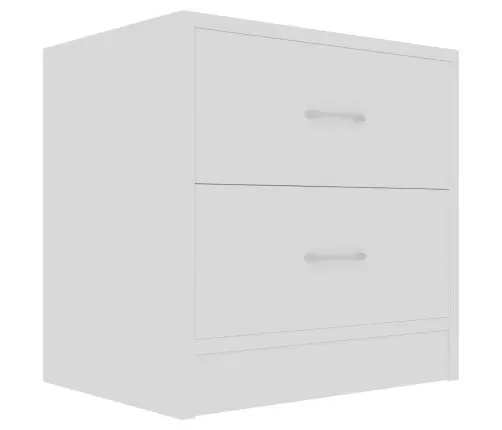 Naktsskapīši, 2 Gab., Balti, 40X30X40 Cm, Inženierijas Koks Vidaxl