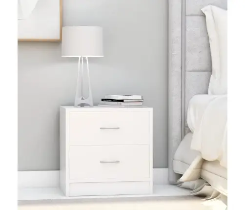 Naktsskapīši, 2 Gab., Balti, 40X30X40 Cm, Inženierijas Koks Vidaxl