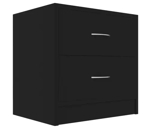 Naktsskapīši, 2 Gab., Melni, 40X30X40 Cm, Inženierijas Koks Vidaxl