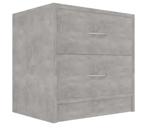 Naktsskapītis, Betona Pelēks, 40X30X40 Cm, Inženierijas Koks Vidaxl