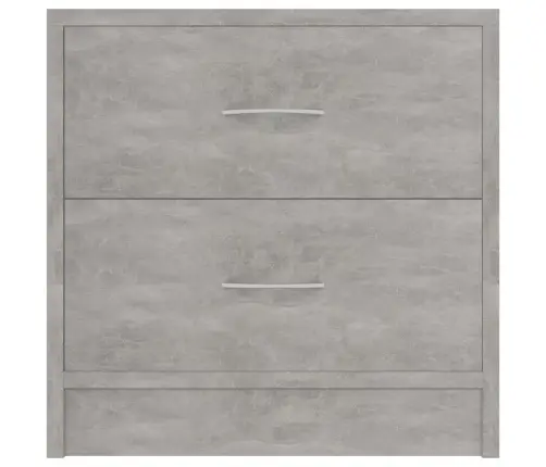 Naktsskapītis, Betona Pelēks, 40X30X40 Cm, Inženierijas Koks Vidaxl