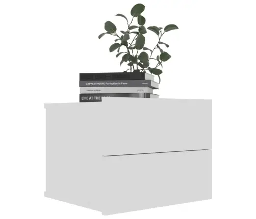 Naktsskapīši, 2 Gab., Balti, 40X30X30 Cm, Inženierijas Koks Vidaxl