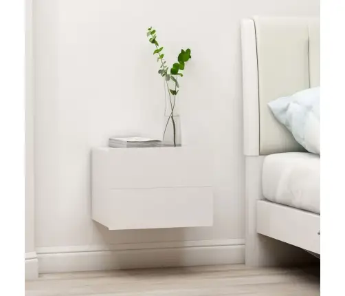 Naktsskapīši, 2 Gab., Balti, 40X30X30 Cm, Inženierijas Koks Vidaxl
