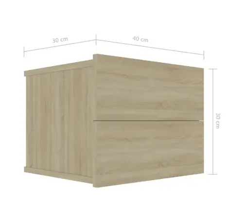 Naktsskapīši, 2 Gab., Ozola Krāsa, 40X30X30Cm Inženierijas Koks Vidaxl Naktsskapīši, 2 Gab., Ozola Krāsa, 40X30X30Cm Inženierijas Koks Vidaxl