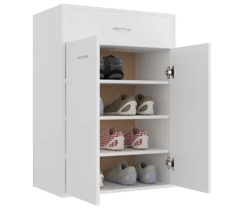 Apavu Skapis, Balts, 60X35X84 Cm, Inženierijas Koks Vidaxl