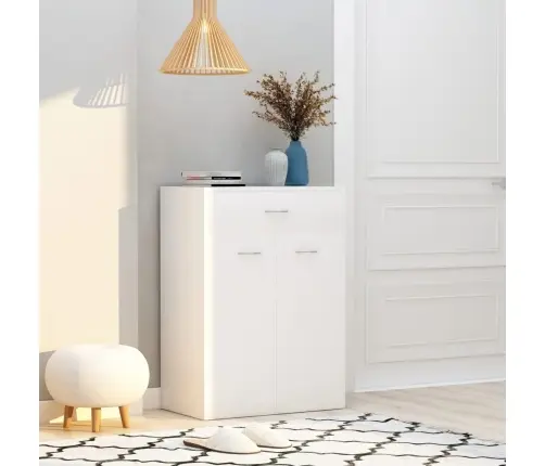 Apavu Skapis, Balts, 60X35X84 Cm, Inženierijas Koks Vidaxl