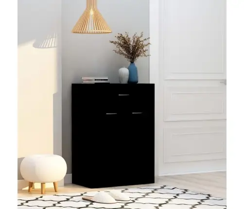 Spintelė Batams, Juodos Spalvos, 60X35X84cm Apdirbta Mediena