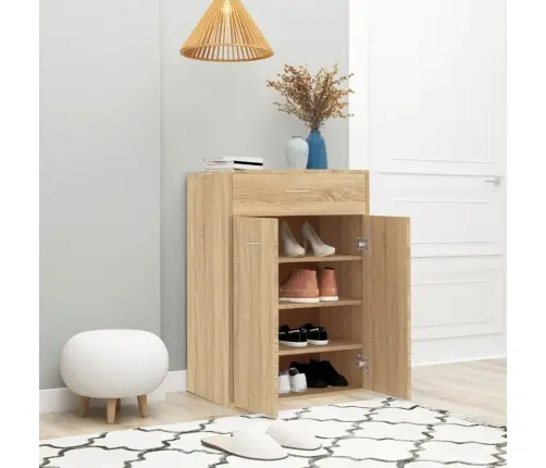 Spintelė Batams, Sonoma Ąžuolo, 60X35X84cm Apdirbta Mediena