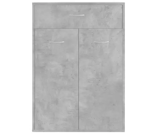 Apavu Skapis, Betona Pelēks, 60X35X84 Cm, Inženierijas Koks Vidaxl