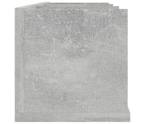 Sieninė Cd Lentyna, Betono Pilka, 75X18X18cm Apdirbta Mediena