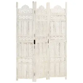 3 Paneeliga Sirm, Valge, 120 X 165 cm Toekas Mangopuit