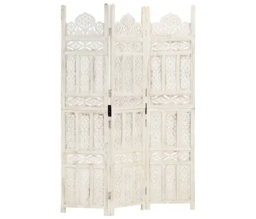 3 Paneeliga Sirm, Valge, 120 X 165 cm Toekas Mangopuit