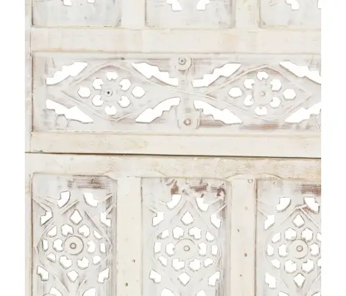 3 Paneeliga Sirm, Valge, 120 X 165 cm Toekas Mangopuit