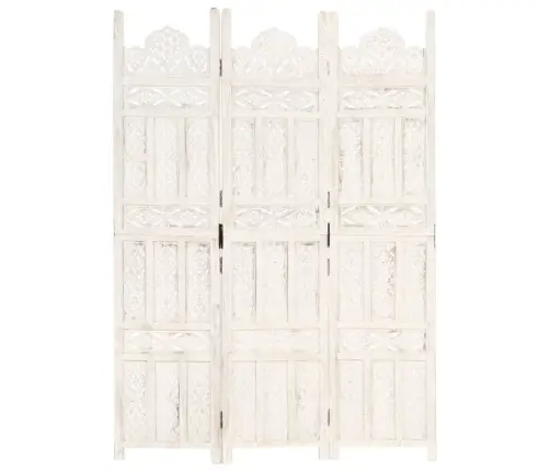 3 Paneeliga Sirm, Valge, 120 X 165 cm Toekas Mangopuit