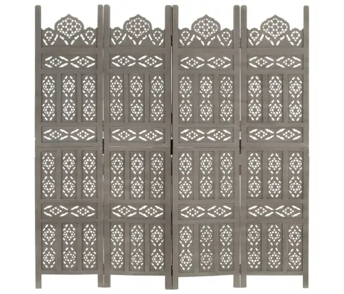 Kambario Pertvara, 4 Dalių, Pilka, 160X165cm Mango Masyvas