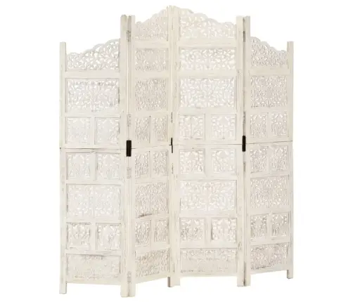 Kambario Pertvara, 4 Dalių, Balta, 160X165cm Mango Masyvas