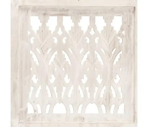 5-Paneļu Aizslietnis, 200X165 Cm, Roku Darbs, Balts, Masīvkoks Vidaxl