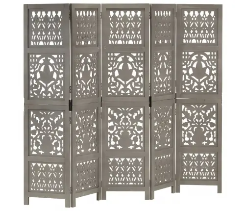 Kambario Pertvara, 5 Dalių, Pilka, 200X165cm Mango Masyvas