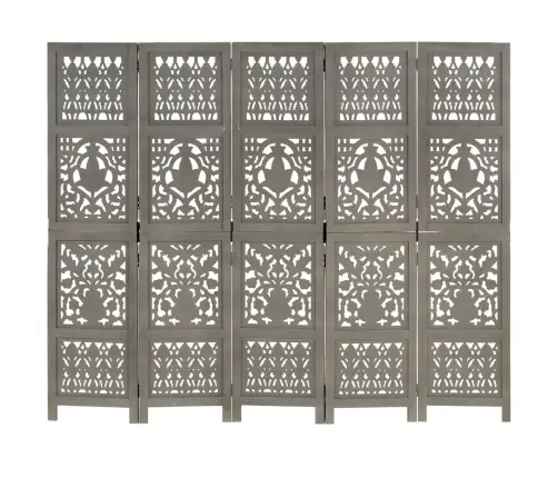 Kambario Pertvara, 5 Dalių, Pilka, 200X165cm Mango Masyvas