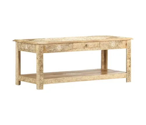 Kavos Staliukas, 110X50X45cm Mango Masyvas, Dažytas Rankomis