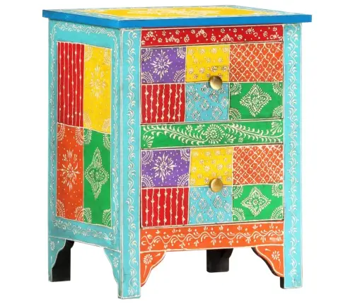 Naktsskapītis, 40X30X50 Cm, Apgleznots, Mango Masīvkoks Vidaxl