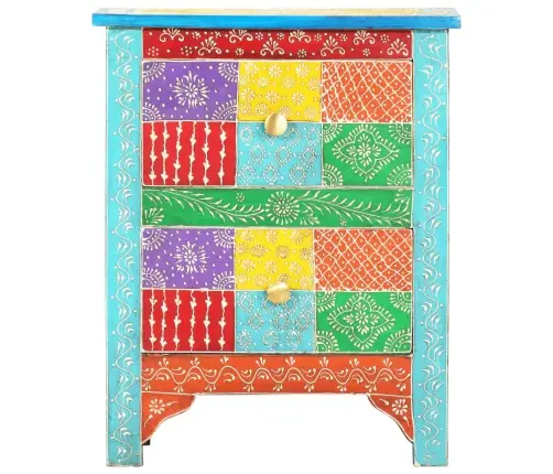 Naktsskapītis, 40X30X50 Cm, Apgleznots, Mango Masīvkoks Vidaxl