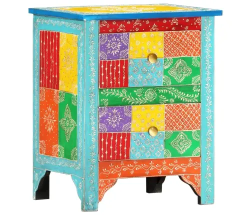 Naktsskapītis, 40X30X50 Cm, Apgleznots, Mango Masīvkoks Vidaxl