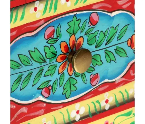 Naktinė Spintelė, 40X30X50cm Mango Masyvas, Dažyta Rankomis