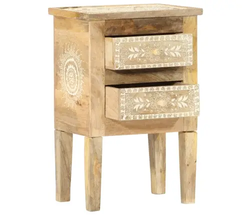 Naktsskapītis, 40X30X60 Cm, Apgleznots, Mango Masīvkoks Vidaxl