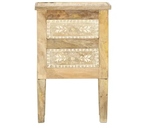 Naktsskapītis, 40X30X60 Cm, Apgleznots, Mango Masīvkoks Vidaxl