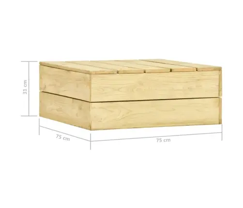 Dārza Galds, 75X75X31 Cm, Impregnēts Priedes Koks Vidaxl