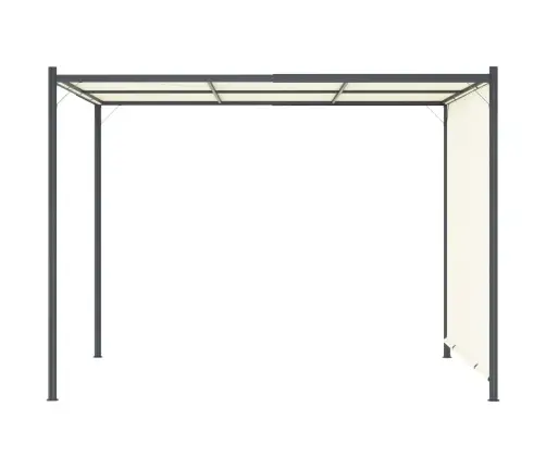 Nojume Ar Regulējamu Jumtu, Krēmkrāsa, 3X3 M, Tērauds  Vidaxl