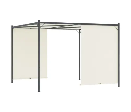 Nojume Ar Regulējamu Jumtu, Krēmkrāsa, 3X3 M, Tērauds  Vidaxl